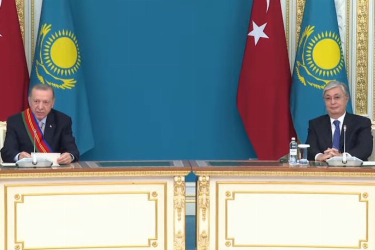 Erdoğan ve Tokayev ortak açıklama yaptı… Kazakistan’dan ‘1. Derece Dostluk’ madalyası